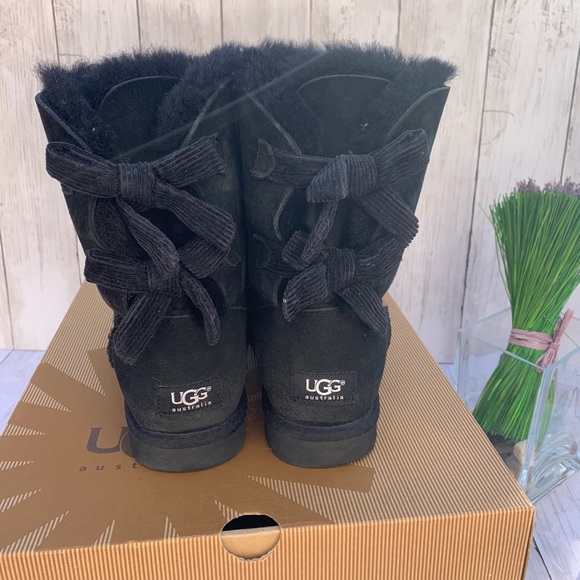 UGG CORDUROY BAILEY BOW BOOTS - Picture 3 of 7